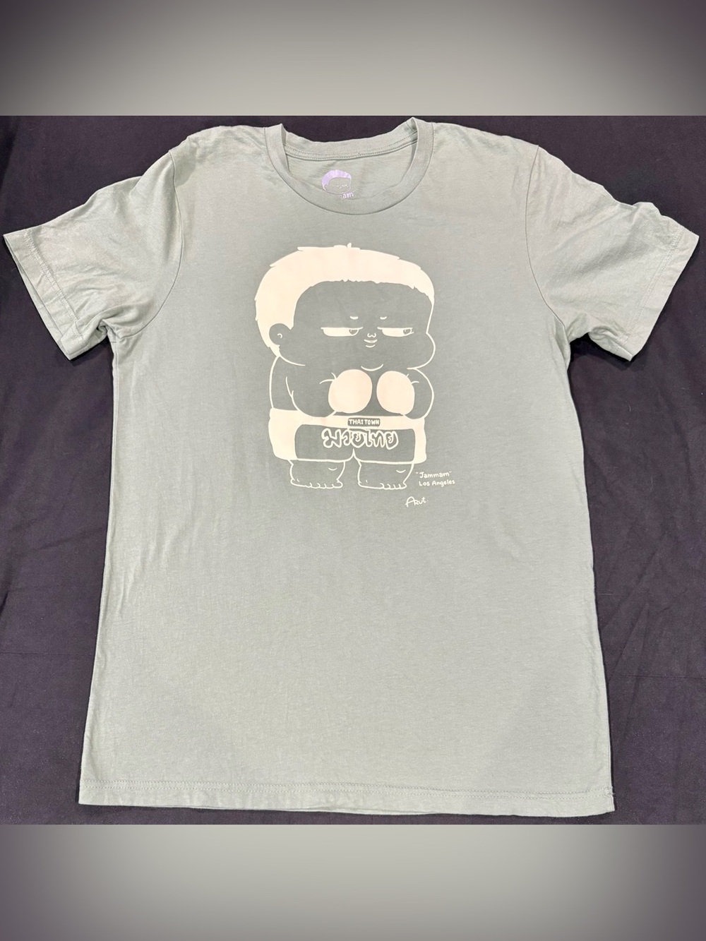 Jammam Thai Town Los Angeles Graphic T Shirt Green Size Medium